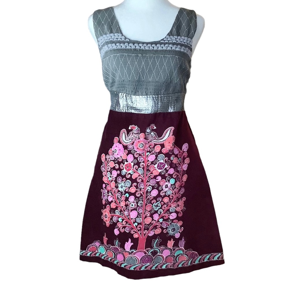 Free People Velvet Embroidered Dress
